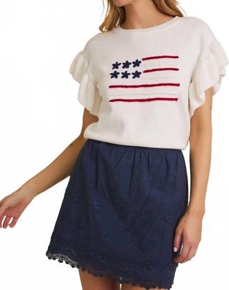 Gilli Usa Flag Sweater In White