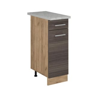 Vicco Mueble Bajo De Cocina R-line, Gris Noble, 30 Cm Et M&aacute;rmol