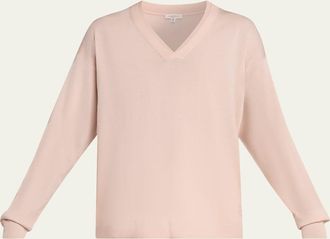 Lafayette 148 New York V-Neck Merino Wool Knit Sweater