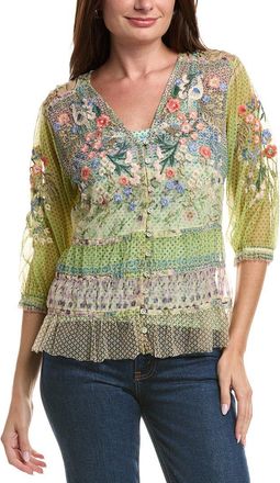 Johnny Was Mazzy Ruched Blouse