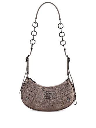 Philipp Plein mini leather shoulder bag - women - Polyamide/Polyester/Calf Leather/Polyurethane - OS - Brown