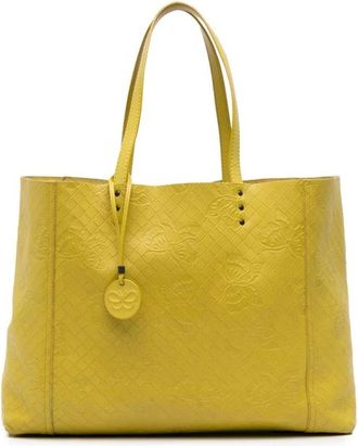 Bottega Veneta Pre-owned Tote Bags, female, Yellow, Size: ONE SIZE Pre-owned Leather Tote Bag