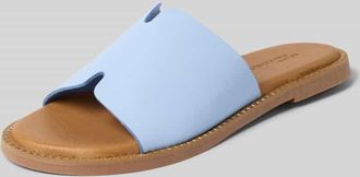 Tamaris Tamaris Pantoletten aus echtem Leder in Hellblau, Gr&ouml;&szlig;e 37