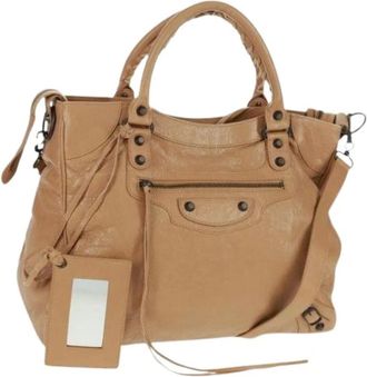 Balenciaga Pre-owned Handbags, female, Beige, Size: ONE SIZE Pre-owned Vintage Handbag