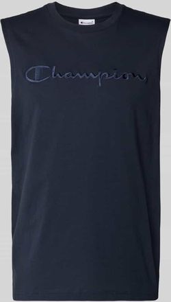 Champion Top mit Label-Stitching und Rundhalsausschnitt in Aqua, Gr&ouml;&szlig;e XXL