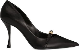 Dolce & Gabbana 90 mm leren pumps met puntige neus - Zwart
