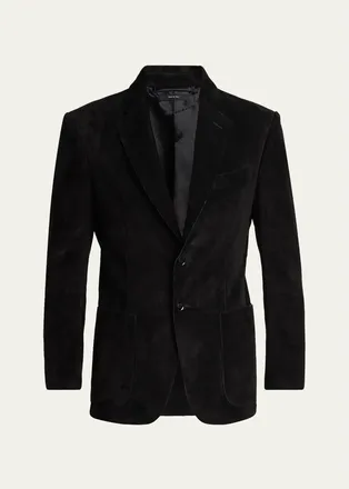Tom Ford Mens Suede Single-Breasted Blazer