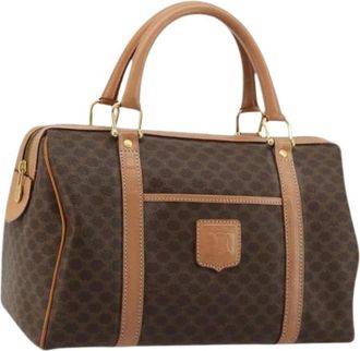 Celine Pre-owned Handbags, female, Brown, Size: ONE SIZE Pre-owned Vintage Boston Bag