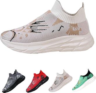 Generic Womens Slip-On Walking Shoes Size 5.5 Mesh Breathable Lightweight Casual Sneakers for Work Gym Running Training Shoes Ladies Non Slip Running Trainers