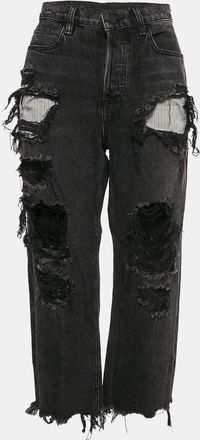 Alexander Wang Denim X Alexander Wang Black Distressed Denim Rival Jeans M Waist
