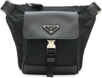 Prada Black Nero Nylon Pouch Sling Bag (Pre-Owned)