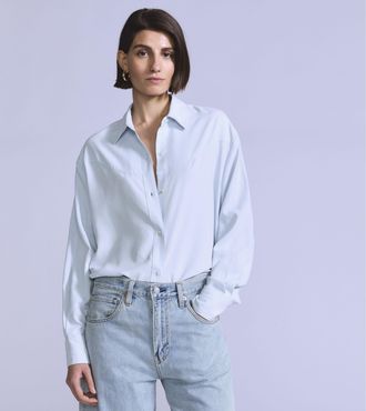 Levi's Silk Rider Shirt - Womens - XS - Blue