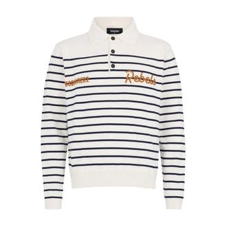 Dsquared2 Polo Shirts, male, White, Size: S Dsquared2 T-shirts and Polos