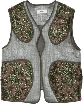 Muller Of Yoshiokubo Gilet Radiant con paillettes - Verde