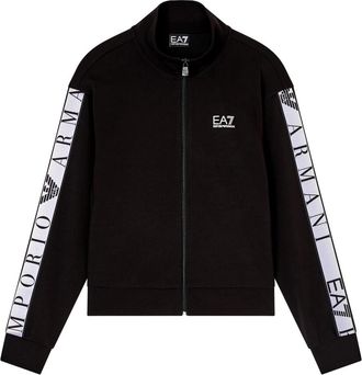 Emporio Armani Dynamic Athlete Zip Sweatshirt - Dames - Vesten met rits - Zwart - M - Katoen - Hoodies & sweatvesten