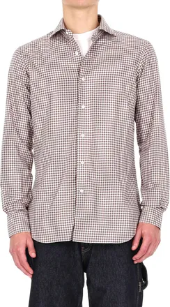 Barba Culto Line Micro-Check Tailored Shirt