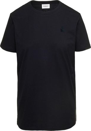 Isabel Marant Black Logo Crewneck T-Shirt