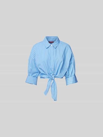 Staud Cropped Hemdbluse mit Knopfleiste in Hellblau, Gr&ouml;&szlig;e S