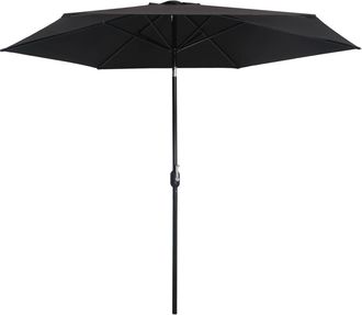 vidaXL Sombrilla De Jard&iacute;n Con Palo De Metal Negro 300 Cm Vidaxl