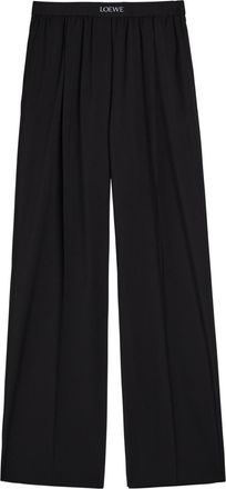 Loewe Logo Wool Trousers - Black - XS (UK6 / XS)