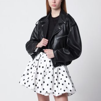 Sword 6.6.44 Black balloon leather bomber jacket