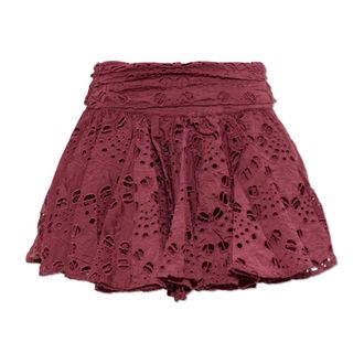 AllSaints Short Skirts, female, Red, Size: XS Dotty Broderie Mini Skirt