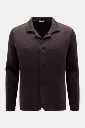 Braun Hamburg Men - Merino cardigan dark brown