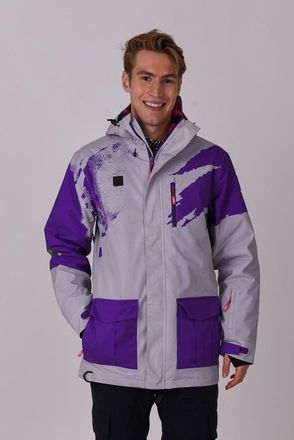 OOSC Afterparty Jacket in Grey & Purple at Nordstrom, Size Xx-Large