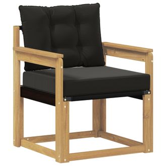 vidaXL Sof&aacute; De Exterior Madera Maciza De Acacia Y Textileno Blanco Vidaxl
