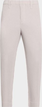 Homme Pliss&eacute; Issey Miyake Men & apos;s Linen Like Pleated Tapered Trousers