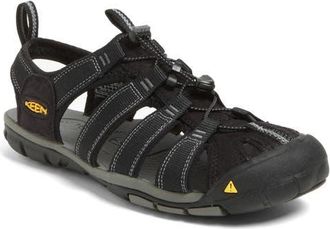 Keen Clearwater CNX Sandal in Black/gargoyle at Nordstrom, Size 10