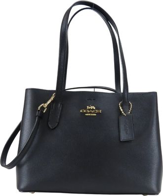 Coach Black Leather Tote Bag (Pre-Owned)