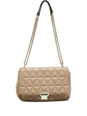 Michael Kors large quilted chain-strap shoulder bag - women - Calf Leather/Nylon - One Size - Neutrals