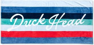 Duck Head Stripe Script Beach Towel In Multi