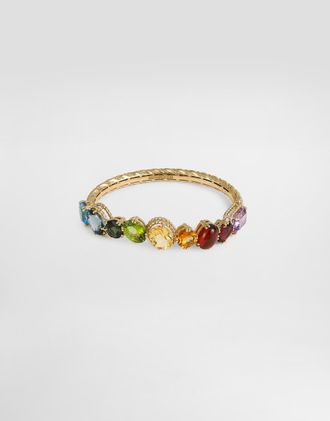 Dolce & Gabbana Rainbow Bracelet In Yellow Gold 18kt With Multicolor Gemstones - Woman Bracelets Gold Gold S