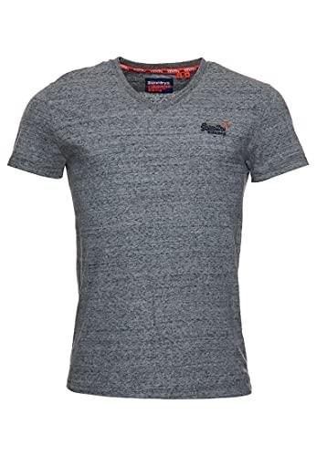 Superdry O L Vintage EMB S/s Vee Tee Pull sans Manche, Gris (Flint