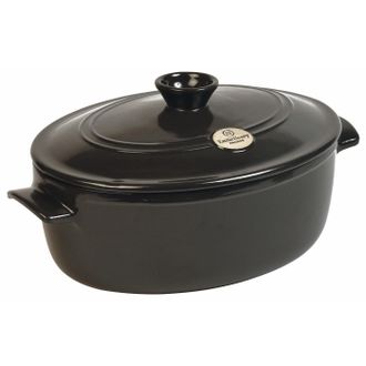 Emile Henry Flame 6.3 Quart Oval Stewpot Dutch Oven
