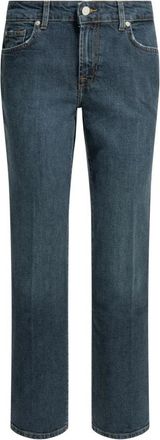 7 For All Mankind Jeans met Hoge Taille en Rechte Pijpen - Dames - Regular Fit Jeans - Blauw - W27 - Denim - Jeans