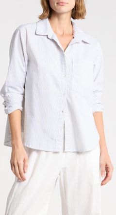 Beach Lunch Lounge Cami Stripe Shirt in Sage Moss at Nordstrom, Size X-Large