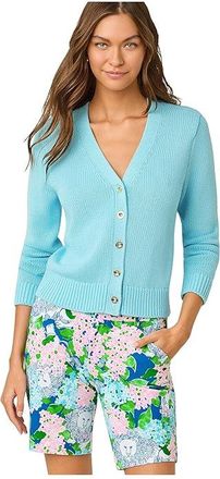 Lilly Pulitzer Tippery Cardigan Womens Sweater Daydream Blue : XXS, Nylon/Polyester/Viscose