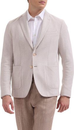 Bugatchi Tan Herringbone Knit Cotton Blend Sport Coat in Sand at Nordstrom, Size 46