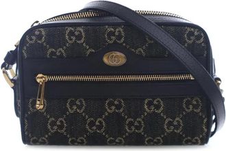 Gucci 2016-2025 Mini GG Denim Ophidia crossbody bag - Nero