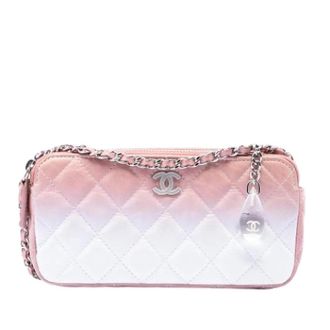 Chanel Pre-owned Double Zip Clutch On Chain - Dames - Pre-owned - Veelkleurig - Maat: ONE Size Leer