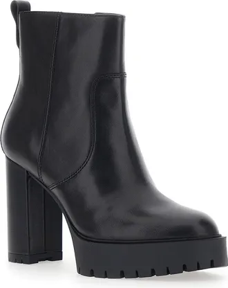 Pinko Womens Ankle Boots Clara 01 Black Calfskin Cow Leather