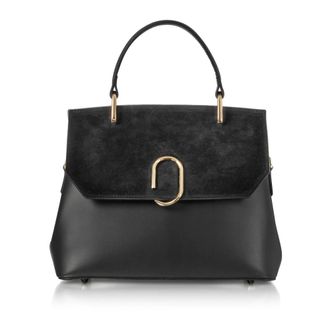 Le Parmentier Thais Suede and Leather Satchel Bag