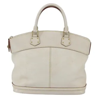 Louis Vuitton Suhali Lockit Leather White Leather Handbag (Pre-Owned)