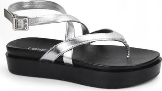 Love Rio Womens Arpoador Seaside Sandal In Silver