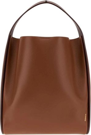 Jil Sander Pivot Bucket Bag - Dames - Schoudertassen - Bruin - ONE Size - Leer - Tassen