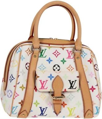 Louis Vuitton Tweedehands Canvas handtassen - Dames - Vintage Handtas - Wit - ONE Size - Leer - Vintage