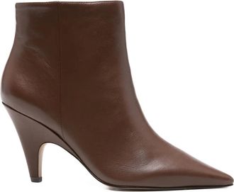 Alexandre Birman 85mm Frenchie boots - women - Leather/Leather/Leather - 38.5 - Brown
